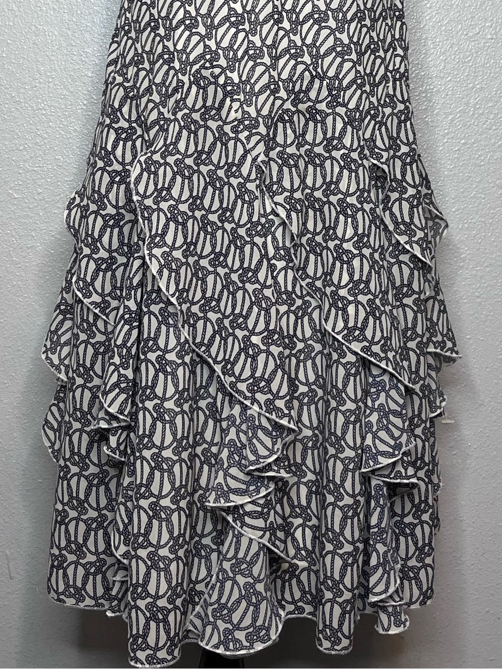 Dress Barn Fairycore Whimsigoth Sz 16 Ruffle Flowy Tiered Midi Dress - Picture 4 of 12